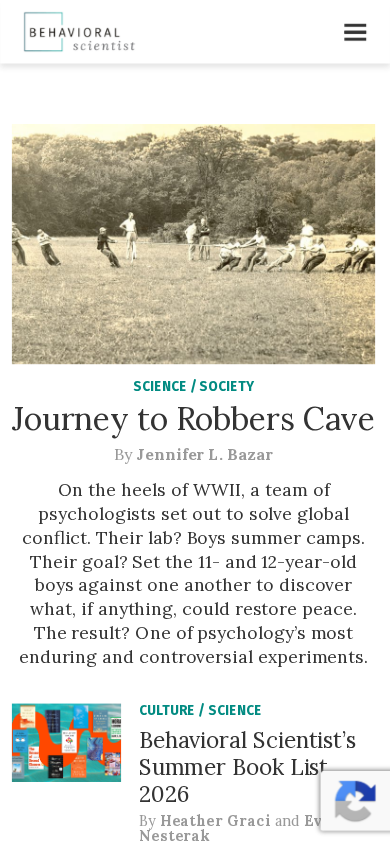 Behavioral Scientist homepage, phone