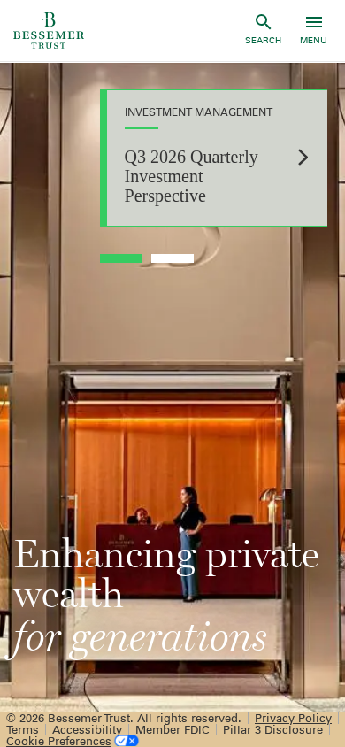 Bessemer Trust homepage, phone