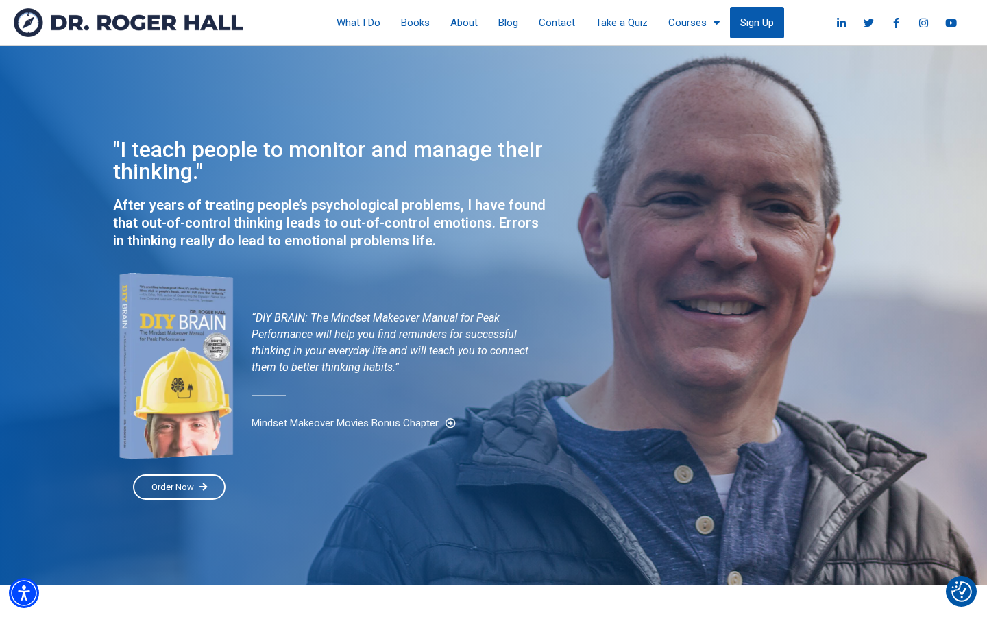 Dr. Roger Hall homepage, desktop