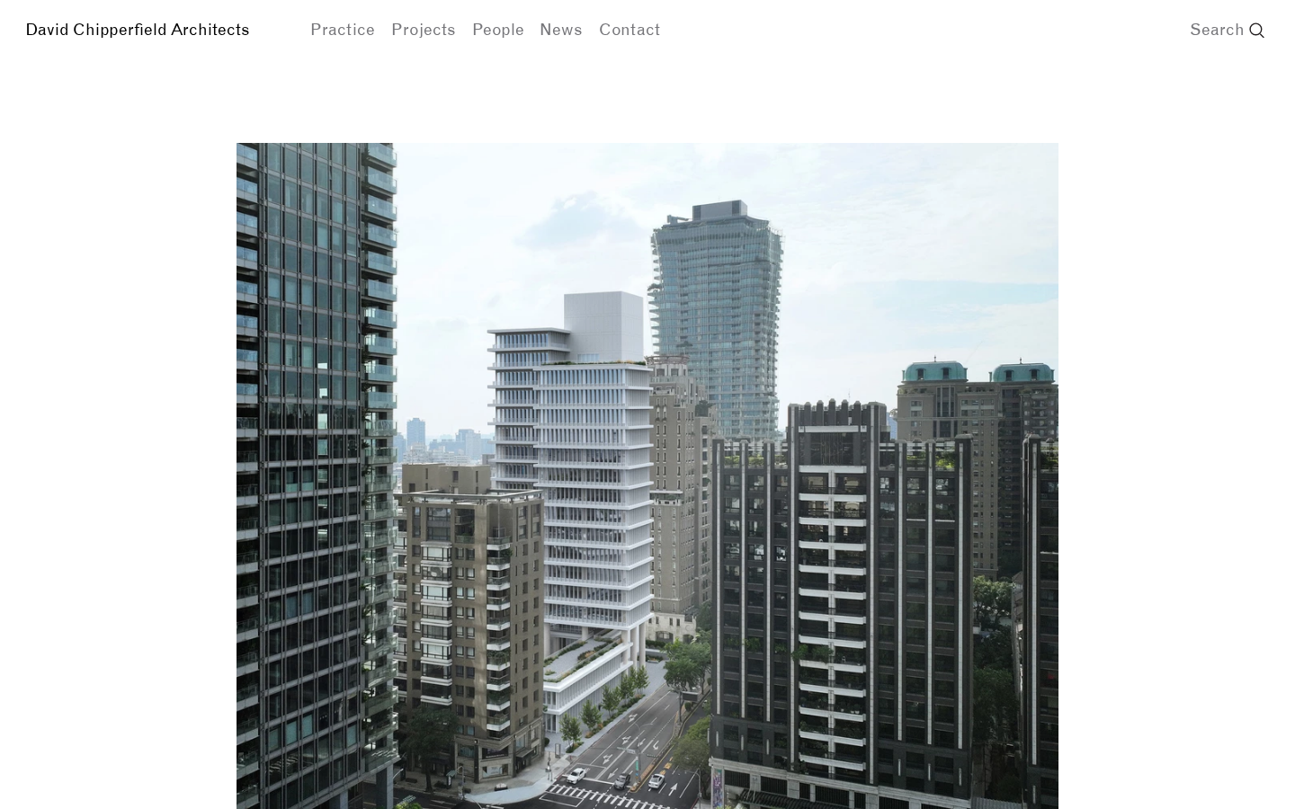 David Chipperfield homepage, desktop