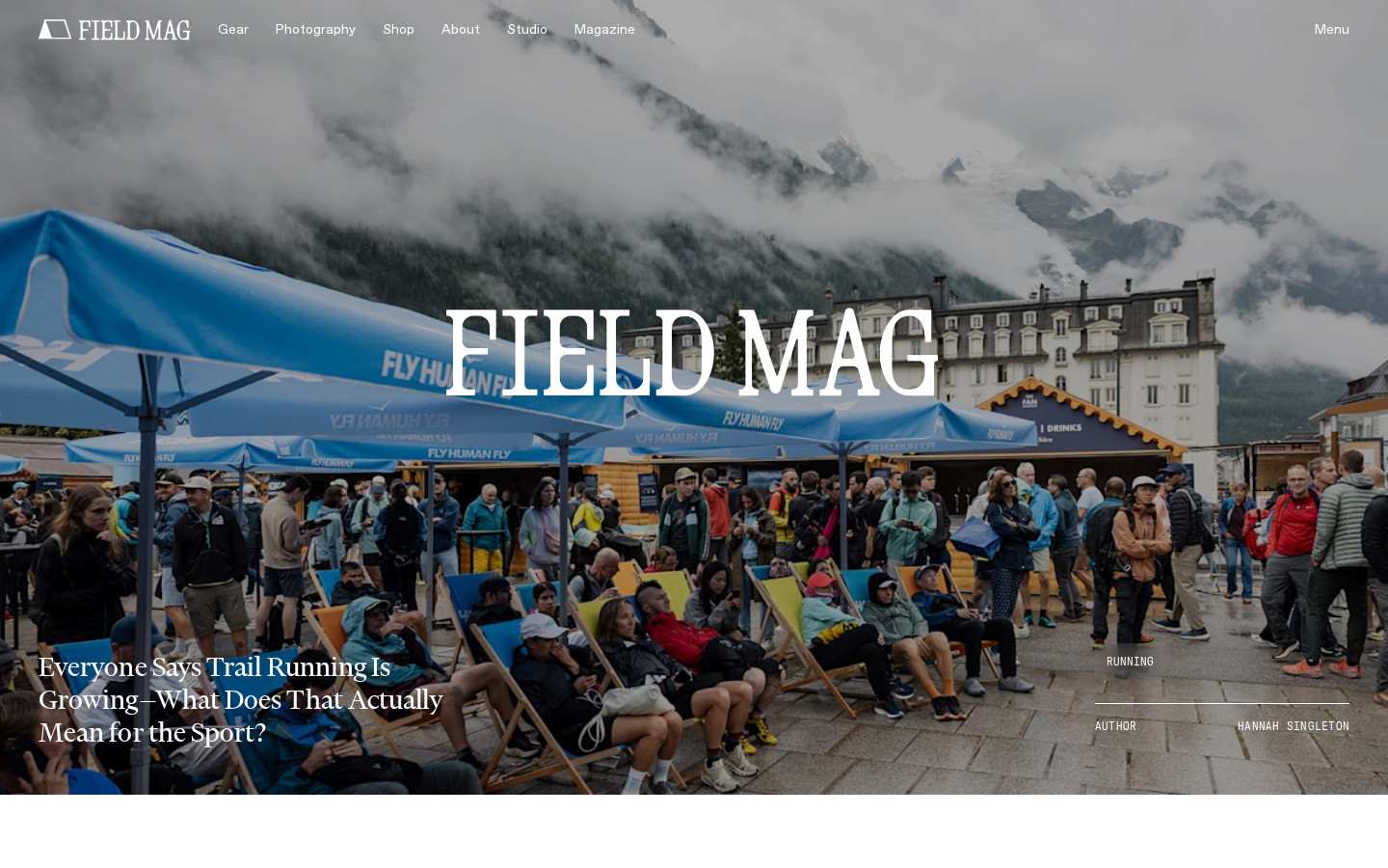 Field Mag homepage, desktop