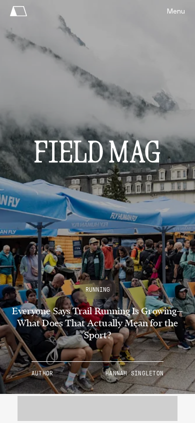 Field Mag homepage, phone